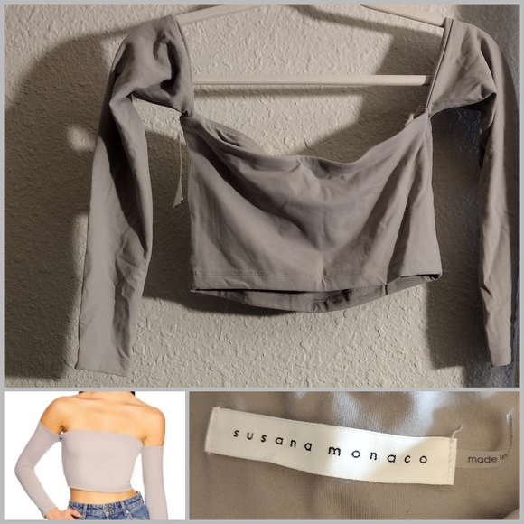 Susana Monaco Off the shoulder crop top Revolve - Picture 1 of 5